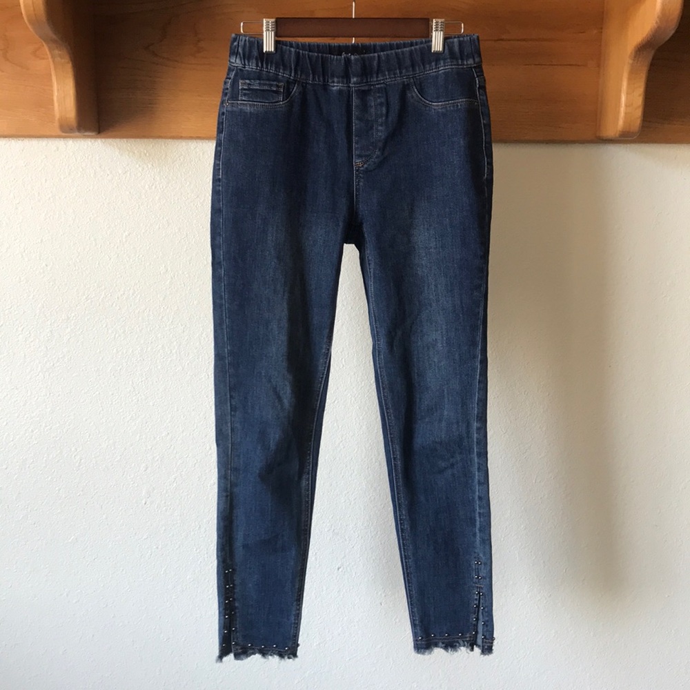 Charlie B Pull-on Skinny Denim Jeans, Raw Hem - Picture 5 of 15